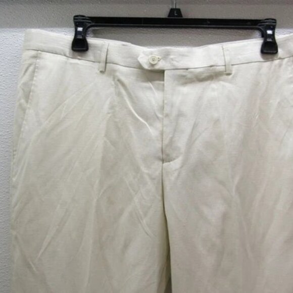 NEW TAZZIO Mens Smooth Twill Suit Jacket and Pant Set Size 46 Slim Ivory - Picture 11 of 12